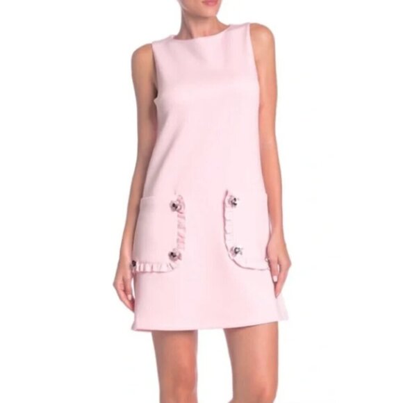 Betsey Johnson Dresses & Skirts - Betsey Johnson Pink Mimosa Sheath Mini Dress Sz 4
